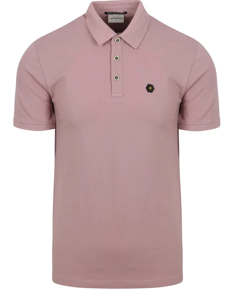 No Excess Poloshirt Piqué Mauve Pink