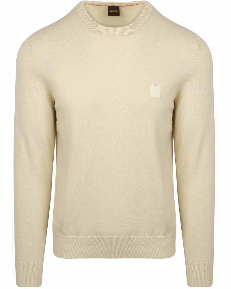 HUGO BOSS Pullover Kanovano Off White Wollweiß