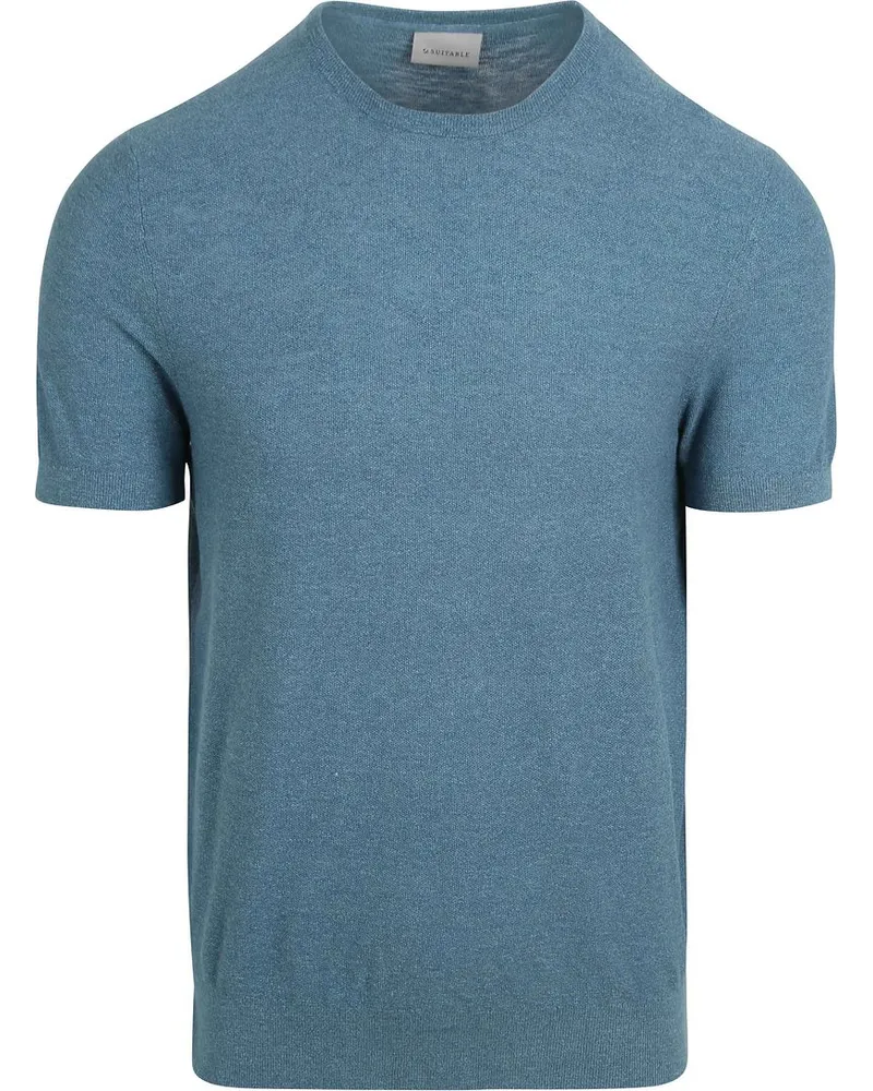 Suitable Piqué T-shirt Leinen Blau Blau