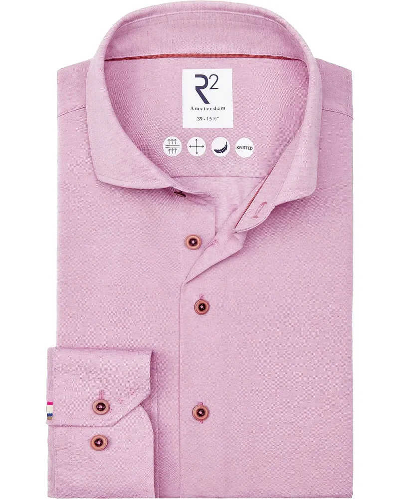 R2 Amsterdam R2 Hemd Leinen Blend Rosa Pink