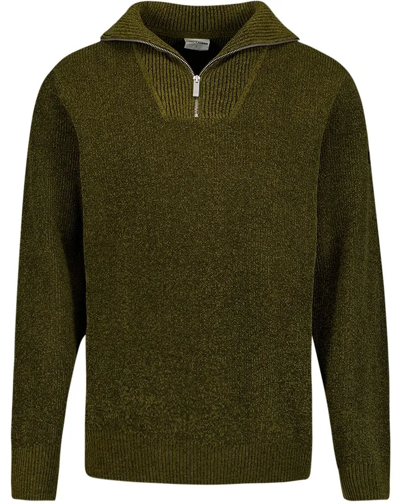 No Excess Half-Zip Pullover Chenille Olive Dunkelgrün