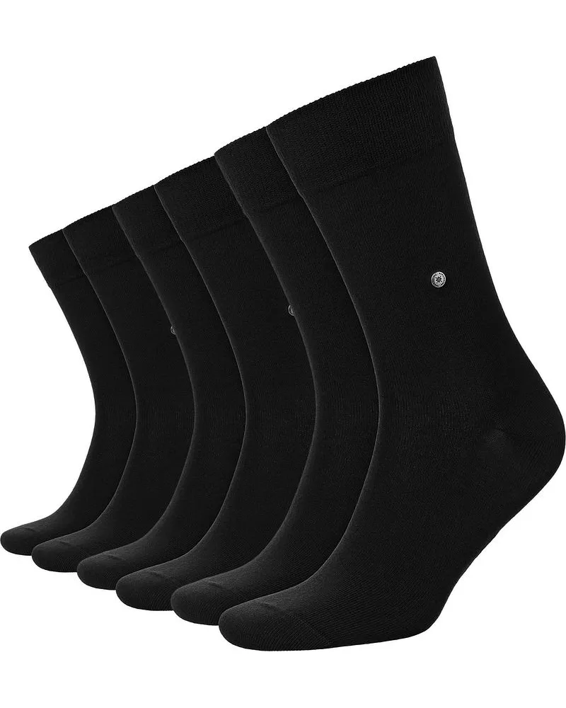 Burlington Uni Schwarz 6 Pack Schwarz