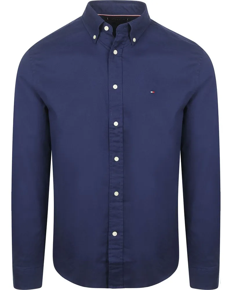 Tommy Hilfiger Flanell Hemd Navy Dunkelblau