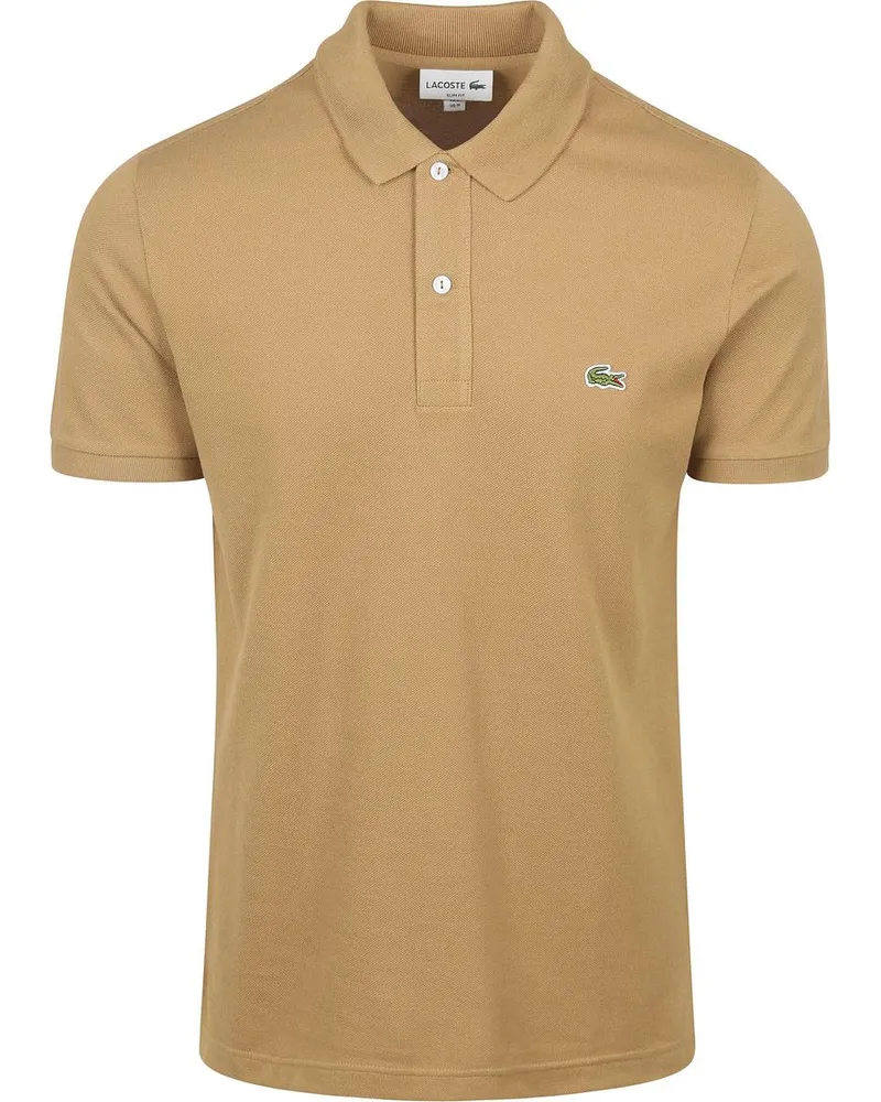 Lacoste Polohemd Piqué Braun Braun
