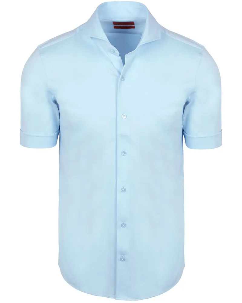 Suitable Shortsleeve Sorona Hemd Hellblau Hellblau