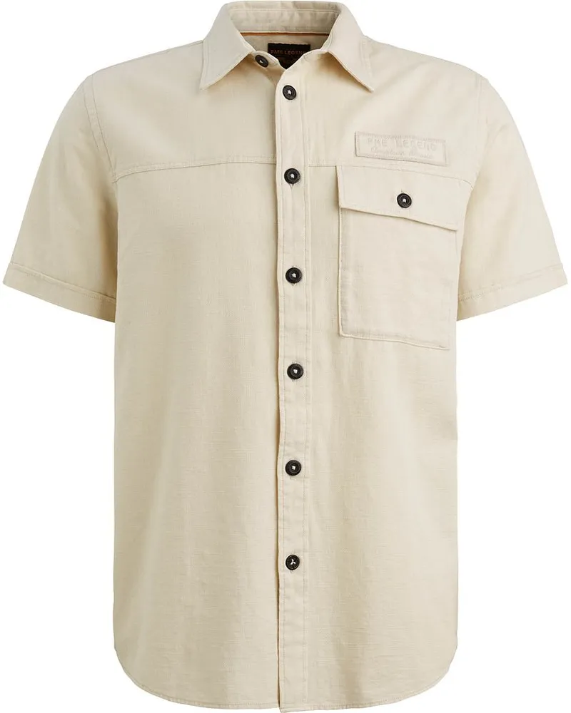 PME Legend Short Sleeve Hemd Ecru Beige
