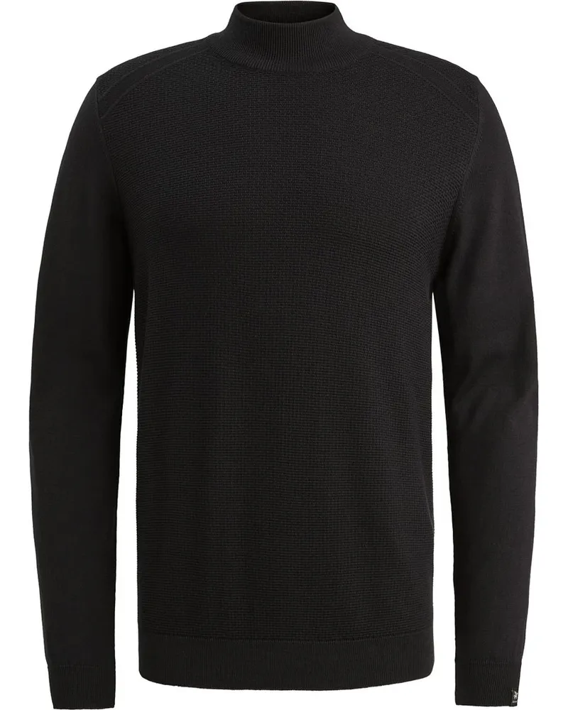 Vanguard Strick-Pullover Turtle Schwarz Schwarz