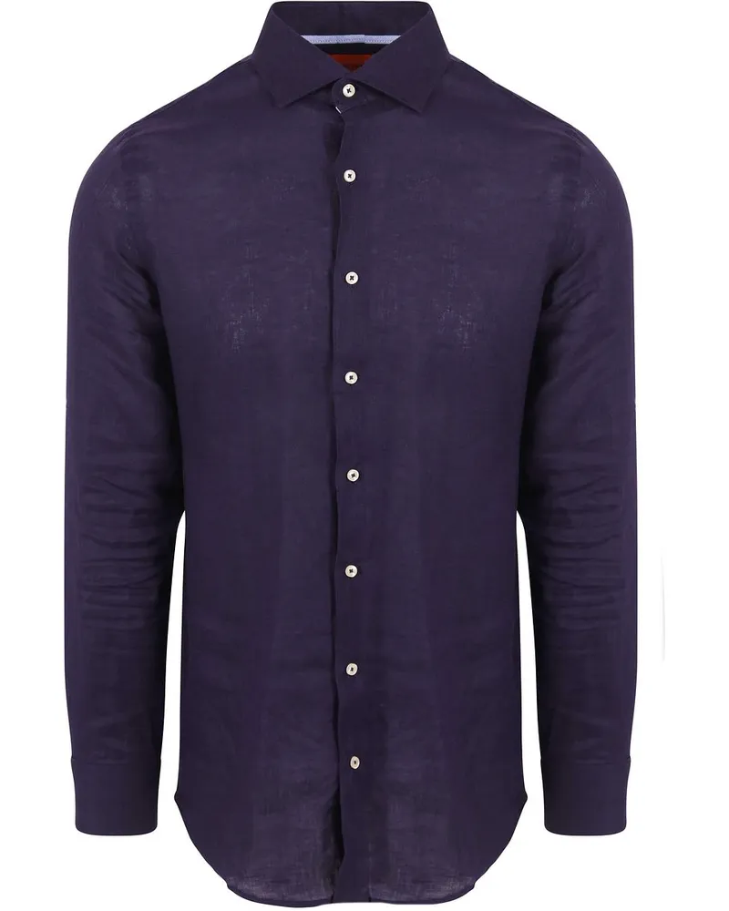 Suitable Hemd Leinen Navy Dunkelblau