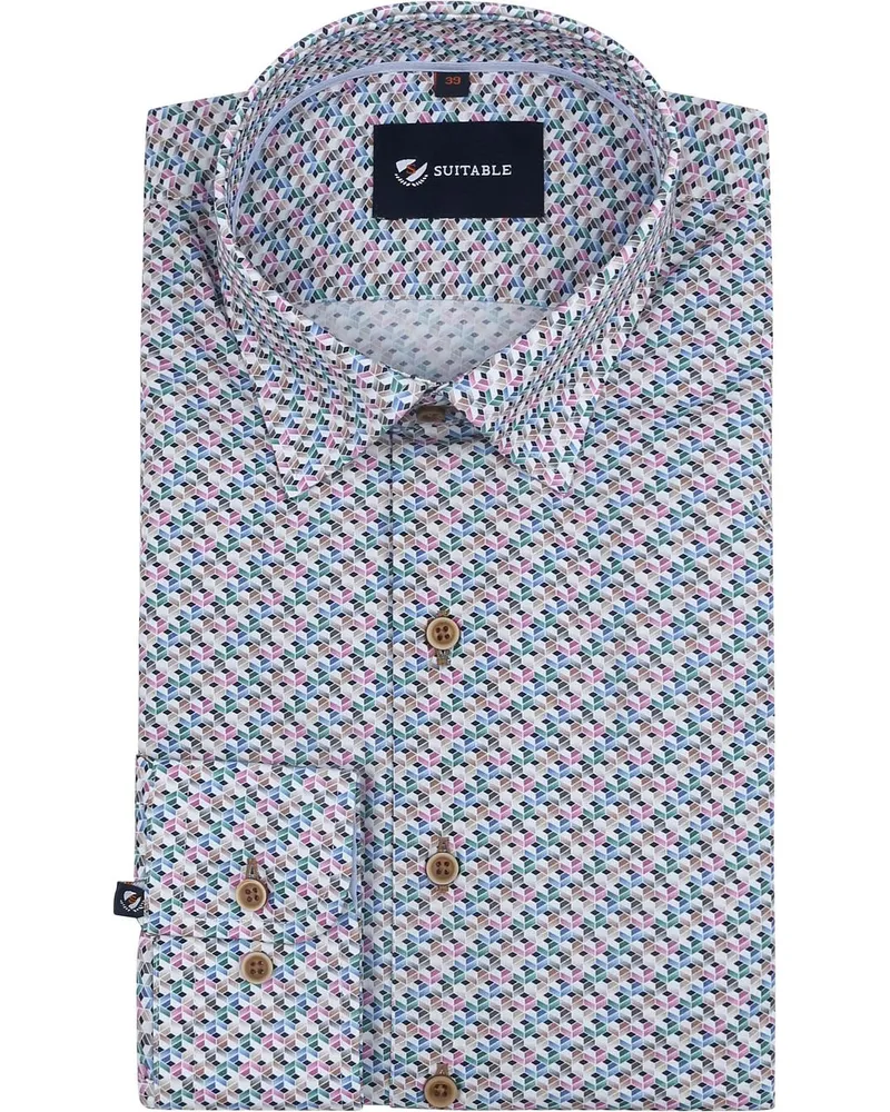 Suitable Hemd Druck Multicolour