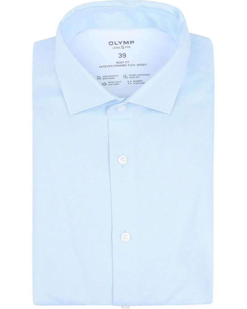 Olymp Hemd Level 5 24/Seven Hellblau Hellblau