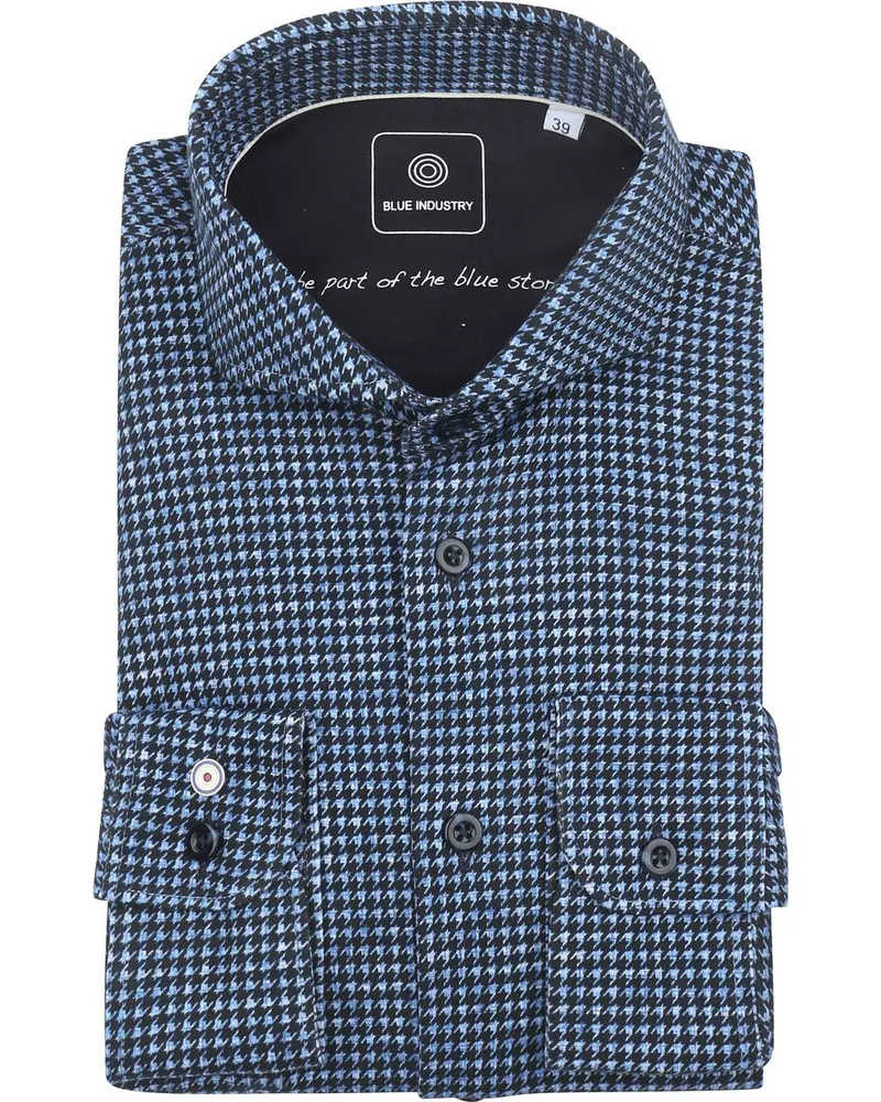 Blue Industry Slim-Fit Hemd Blau Blau