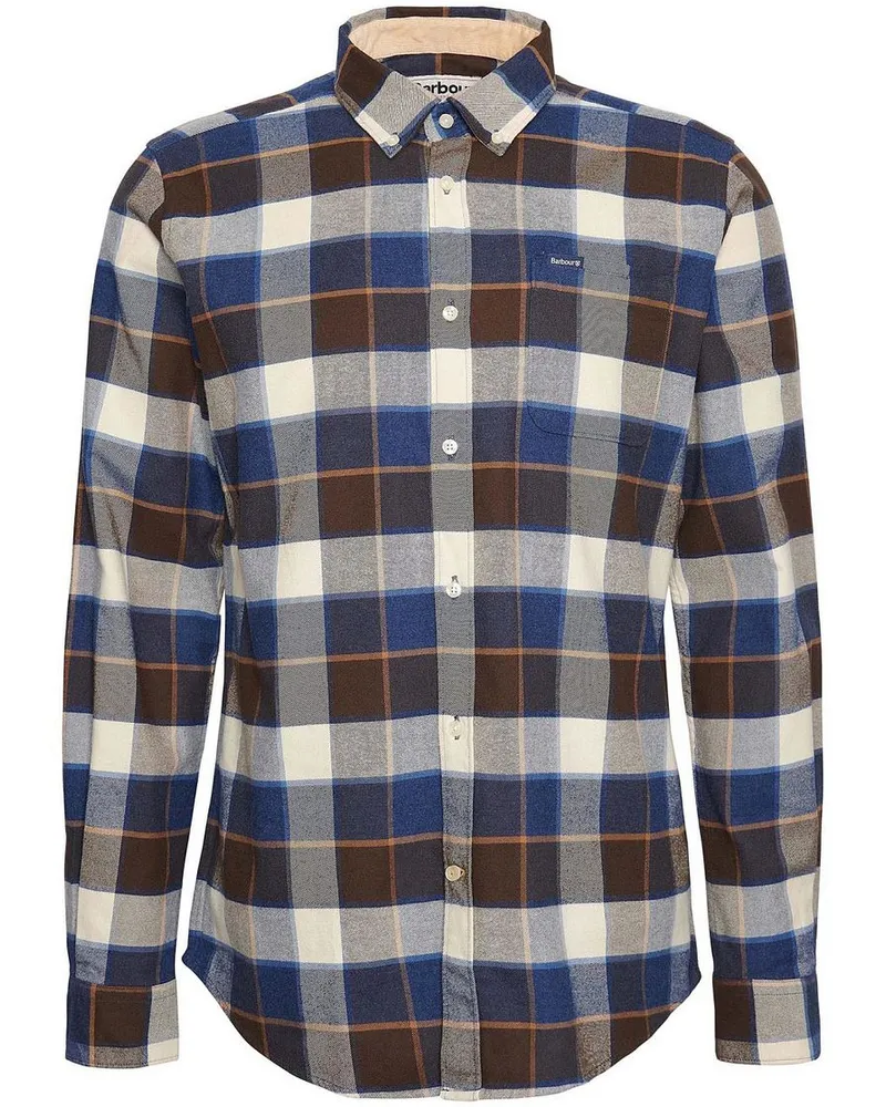 Barbour Valley Hemd Karo Braun Anthrazit Braun
