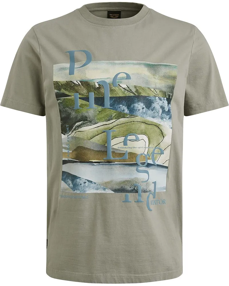 PME Legend Jersey Artwork T-Shirt Grün Grün