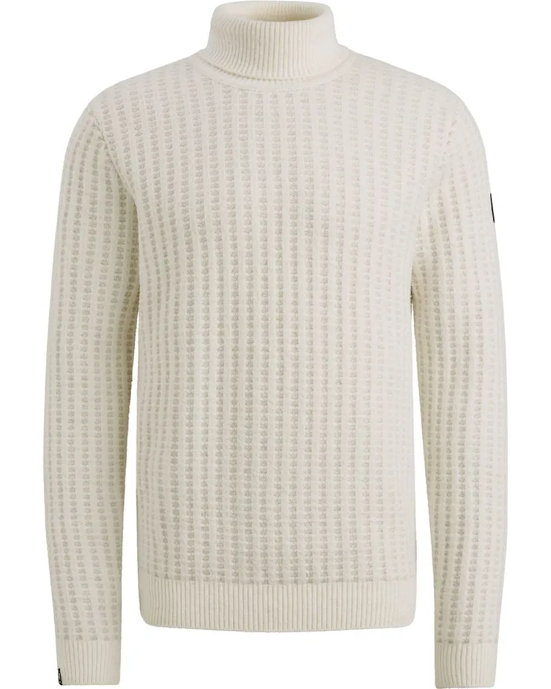 Vanguard Rollkragenpullover Struktur Off White Weiß