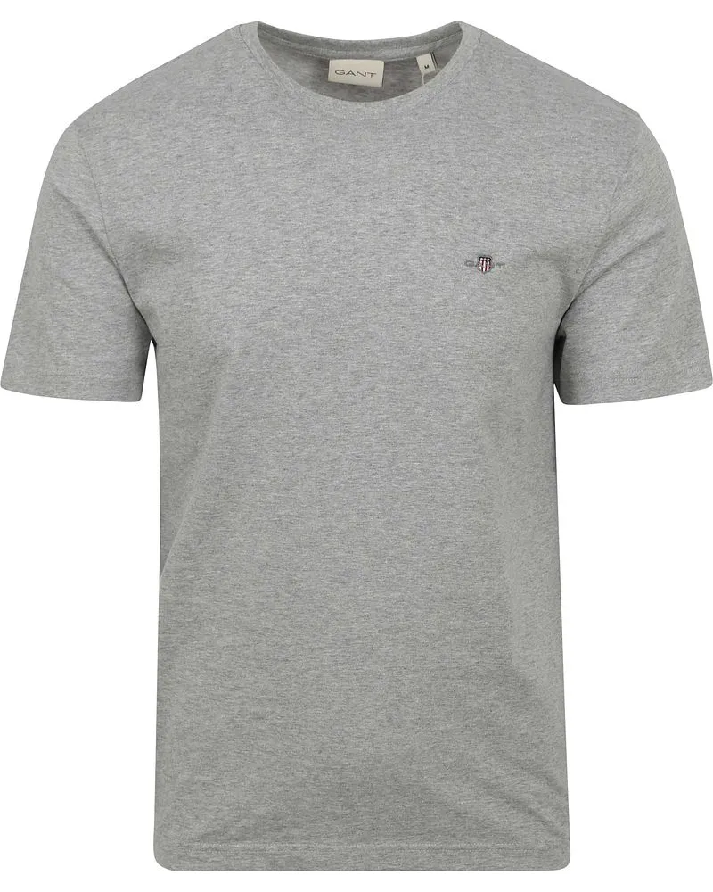 Gant T-shirt Shield Logo Grau Grau