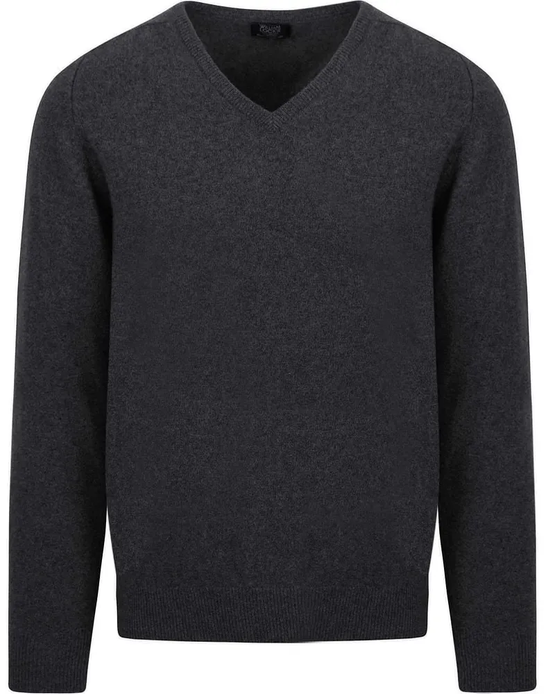 William Lockie V-Auschnitt Pullover Anthrazit Grau