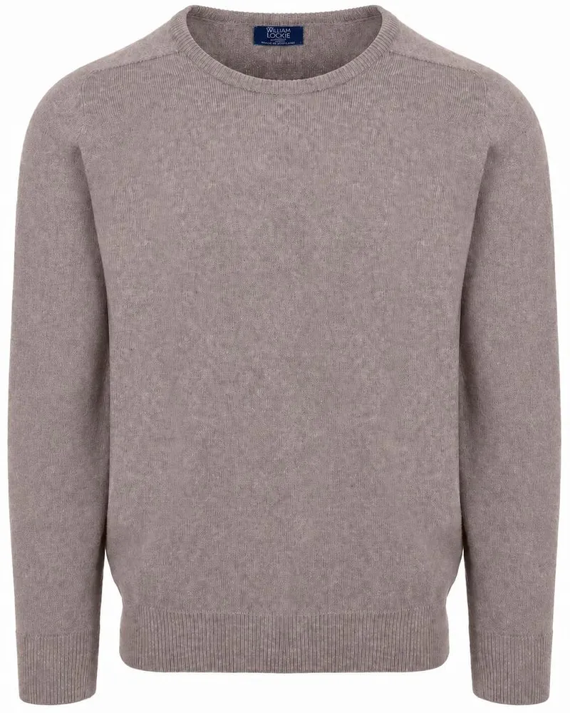 William Lockie Pullover Lammwolle Vole Taupe