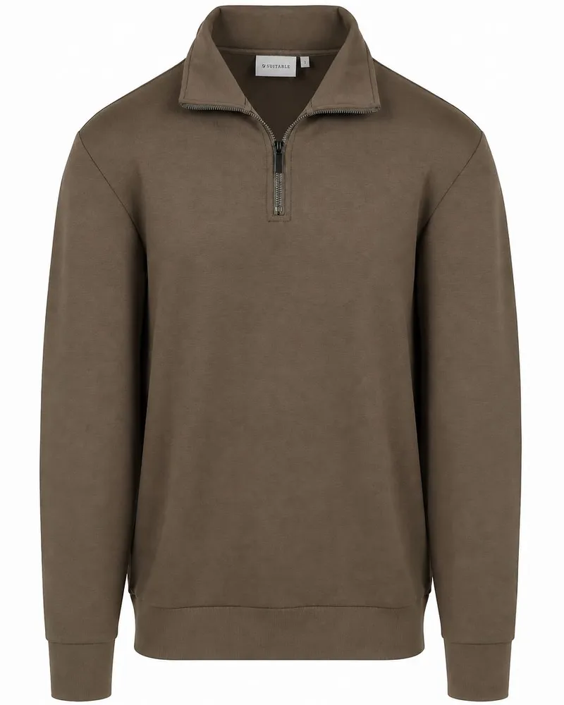 Suitable Scuba Half Zip Pullover Taupe Taupe