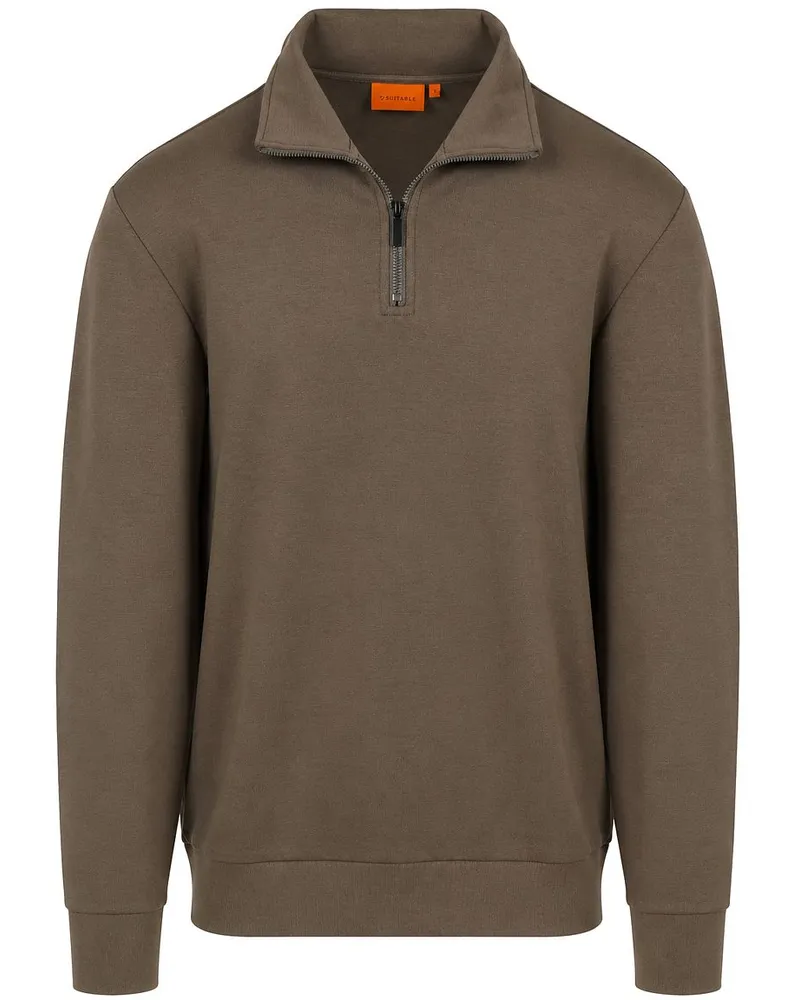 Suitable Scuba Half Zip Pullover Taupe Taupe