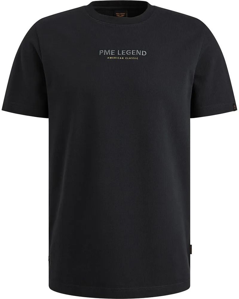 PME Legend T-Shirt Waffle Logo Navy Blau