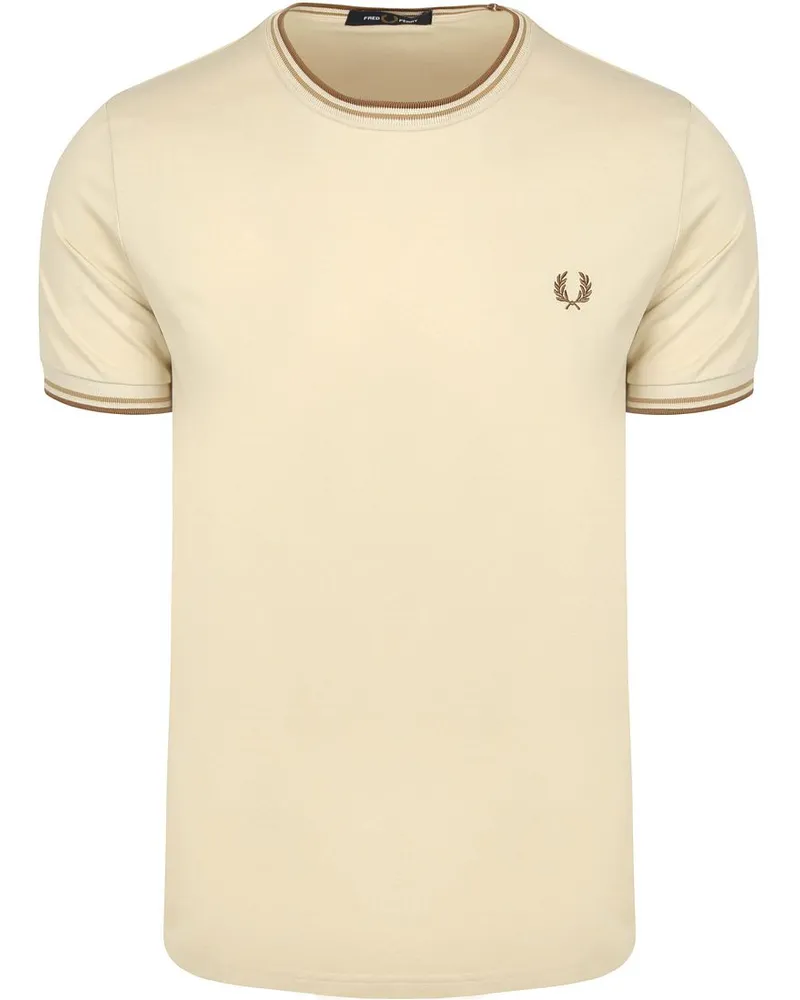 Fred Perry Twin Tipped T-Shirt Beige Z53 Beige