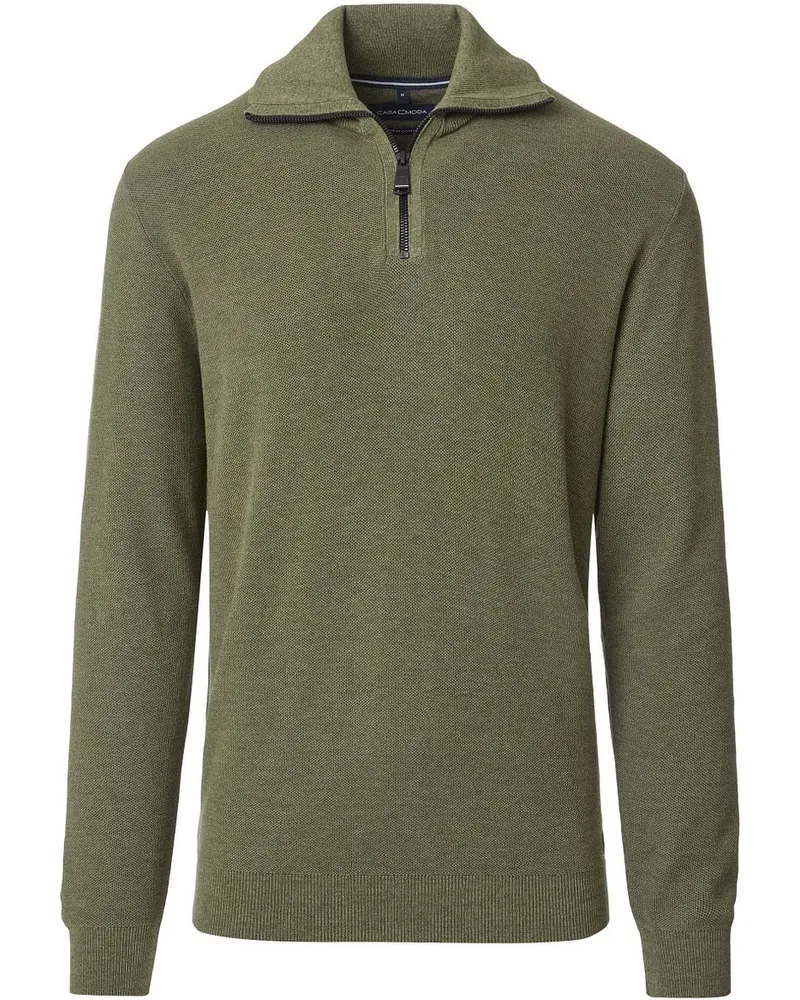 CasaModa Halfzip Pullover Grün Grün