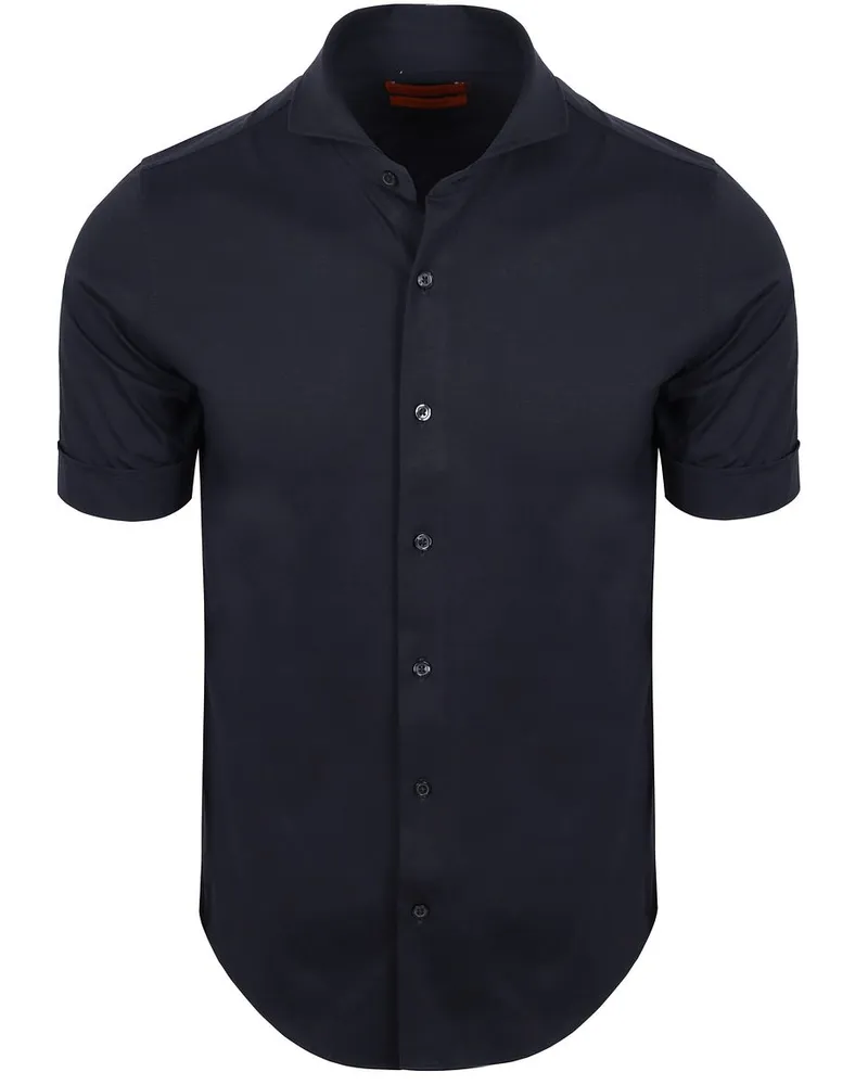 Suitable Shortsleeve Sorona Hemd Navy Dunkelblau