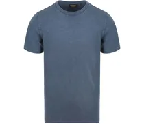 Slub T-Shirt Melange Blau