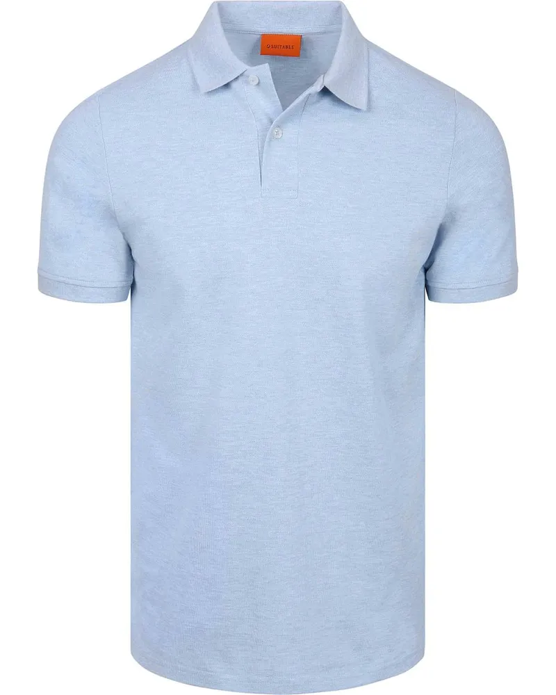 Suitable Poloshirt MEL Piqué Himmelblau Hellblau
