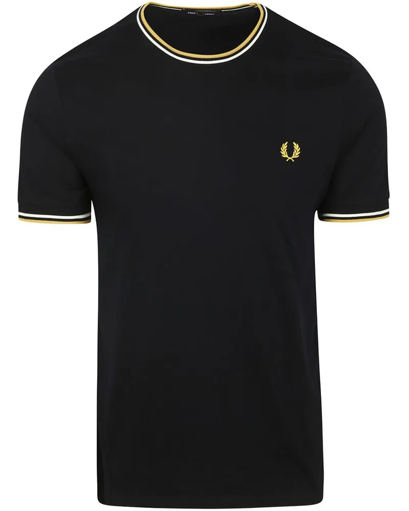 Fred Perry M1588 Twin Tipped T-Shirt marine Blau