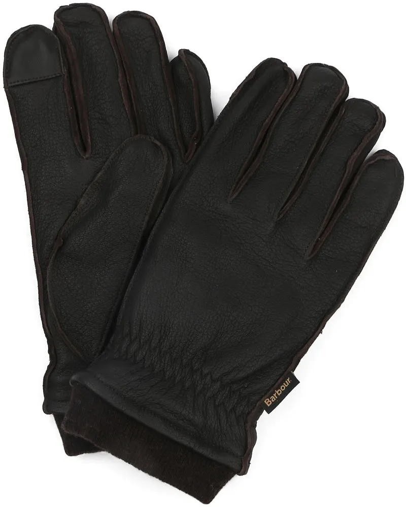 Barbour Handschuhe Braun Leder Braun
