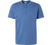 T-Shirt Knopf Blau