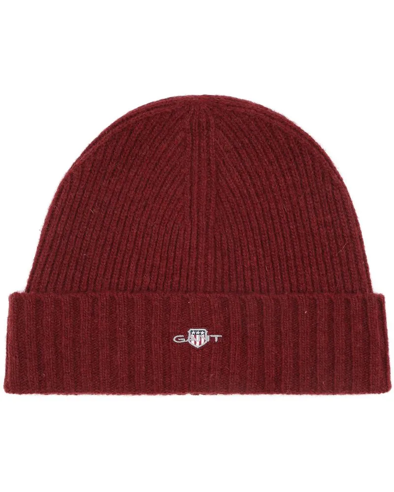 Gant Beanie Bordeauxrot Rot