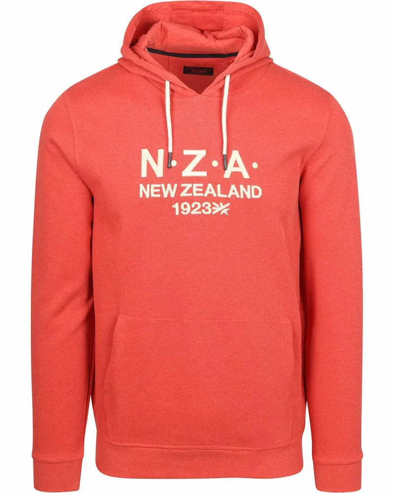 New Zealand Auckland NZA) Hoodie French Rib Garment Washed Red Rot