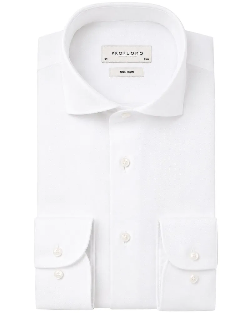 Profuomo Oxford Hemd Weiß Weiß