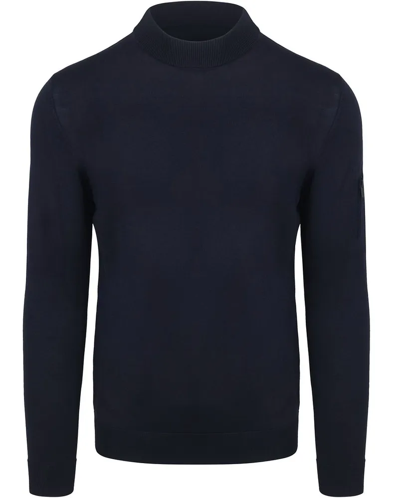 Suitable Pullover Cooldry Knit Turtleneck Navy Blau