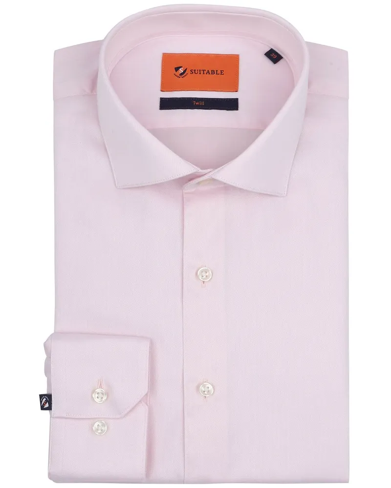 Suitable Hemd Twill Rosa Pink
