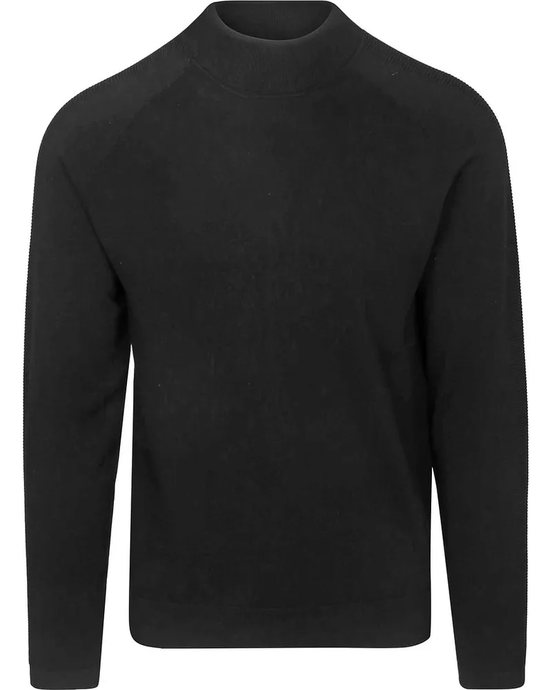Blue Industry Rollkragenpullover Schwarz Schwarz