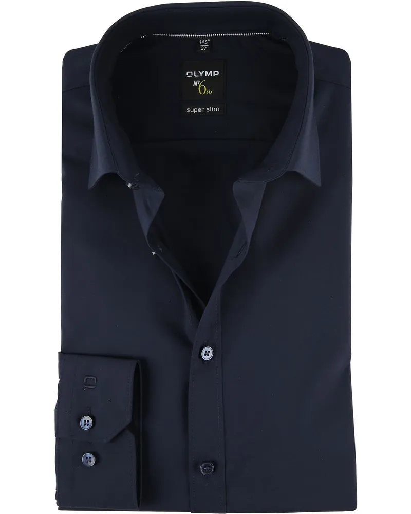 Olymp Hemd No.6 Navy Blau