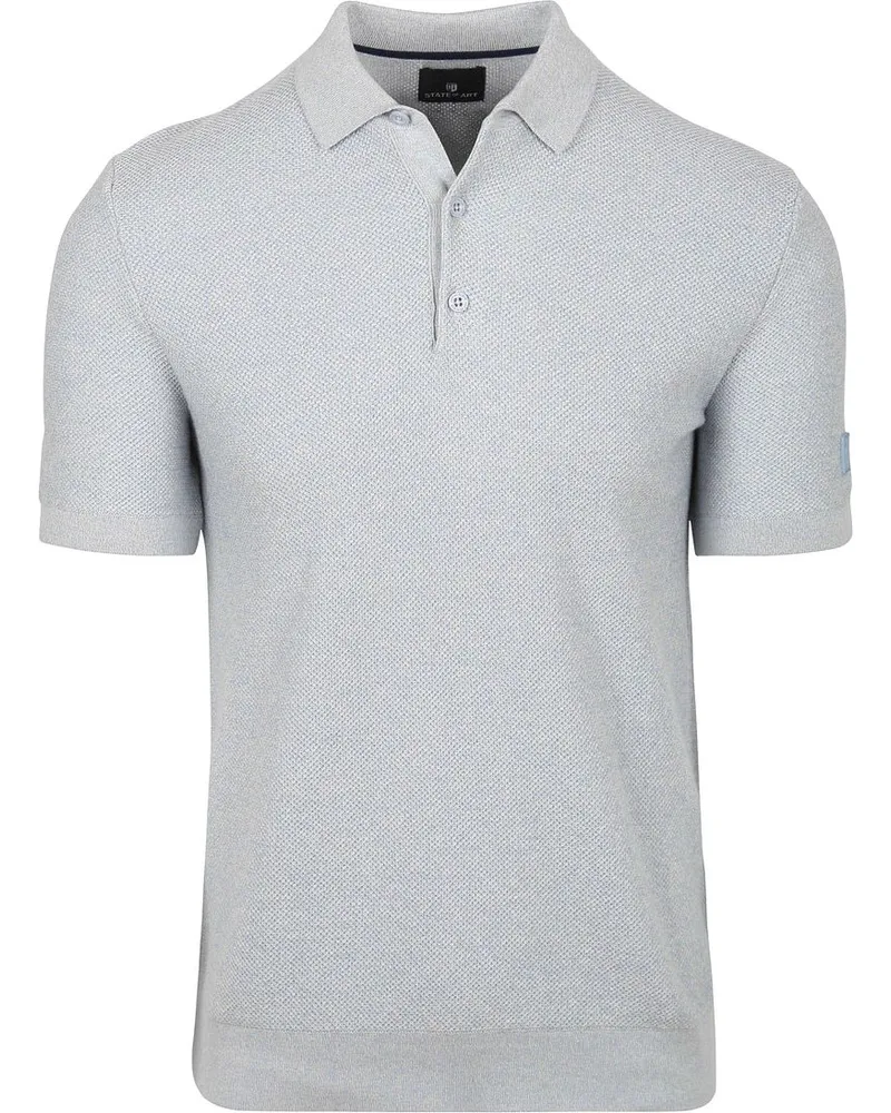 State of Art Strickpolo Blau Blau