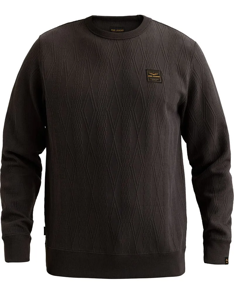 PME Legend Jacquardpullover Anthracite Grau