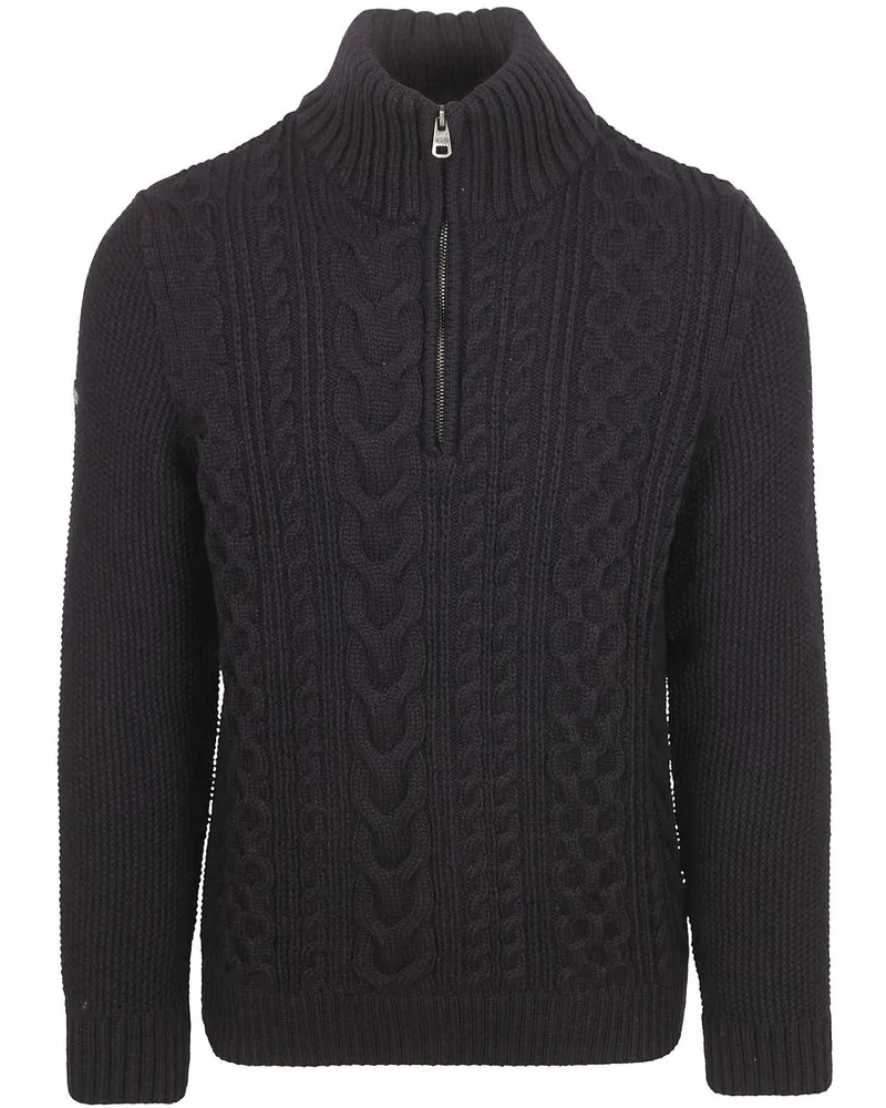 Superdry. Half Zip Pullover Jacob Cable Navy Dunkelblau
