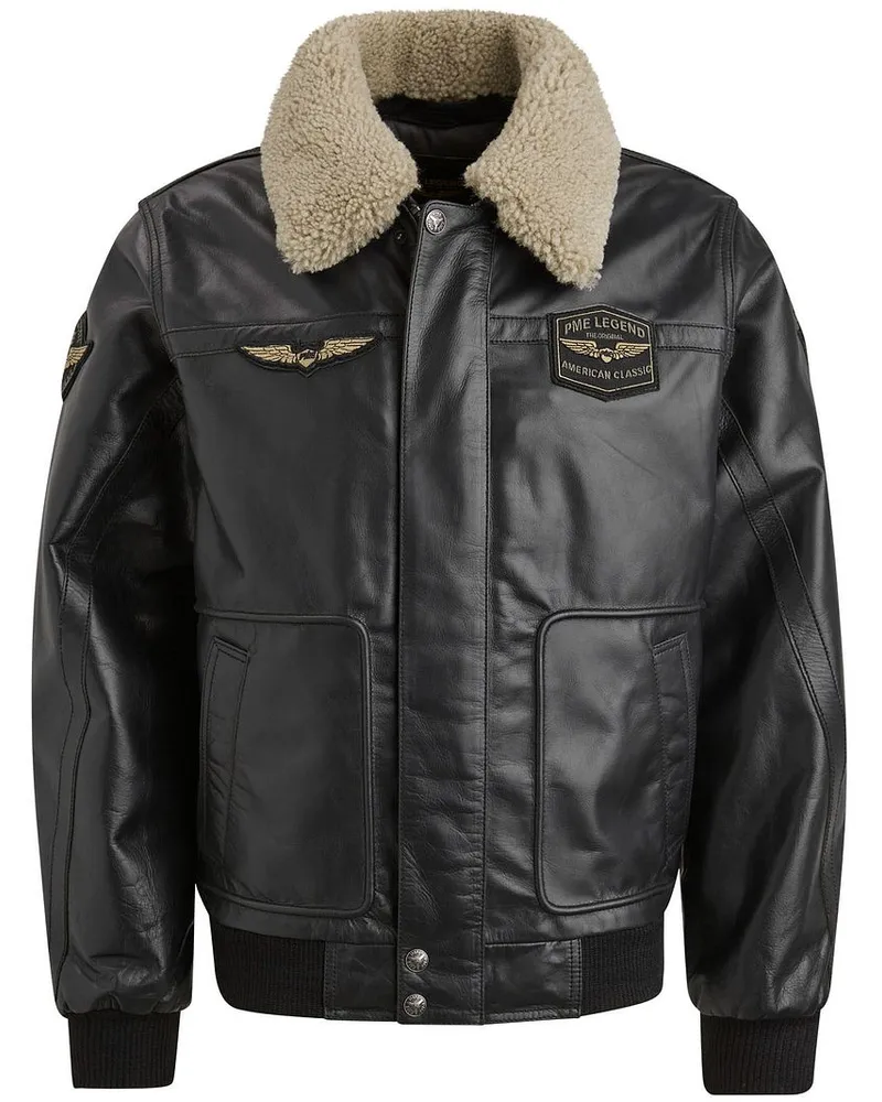 PME Legend Lederjacke Buff Hudson Schwarz