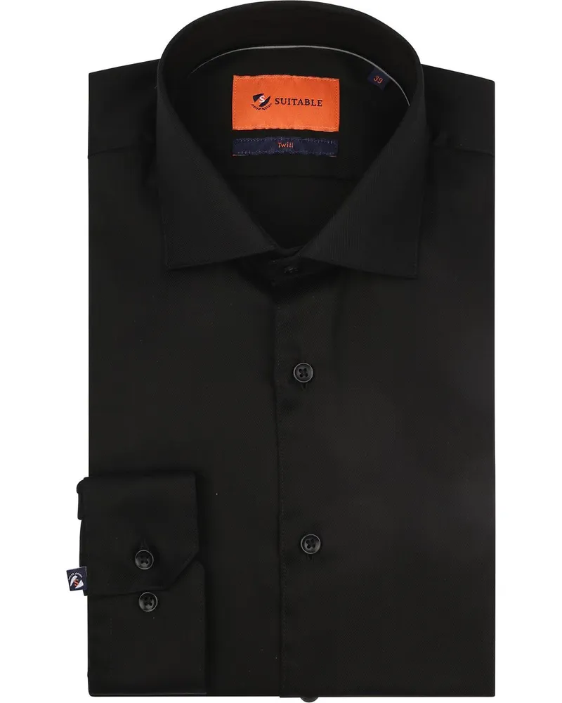 Suitable Hemd Black Schwarz