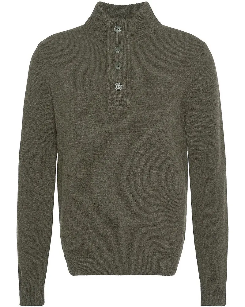 Barbour Pullover Wolle Grün Patch Grün