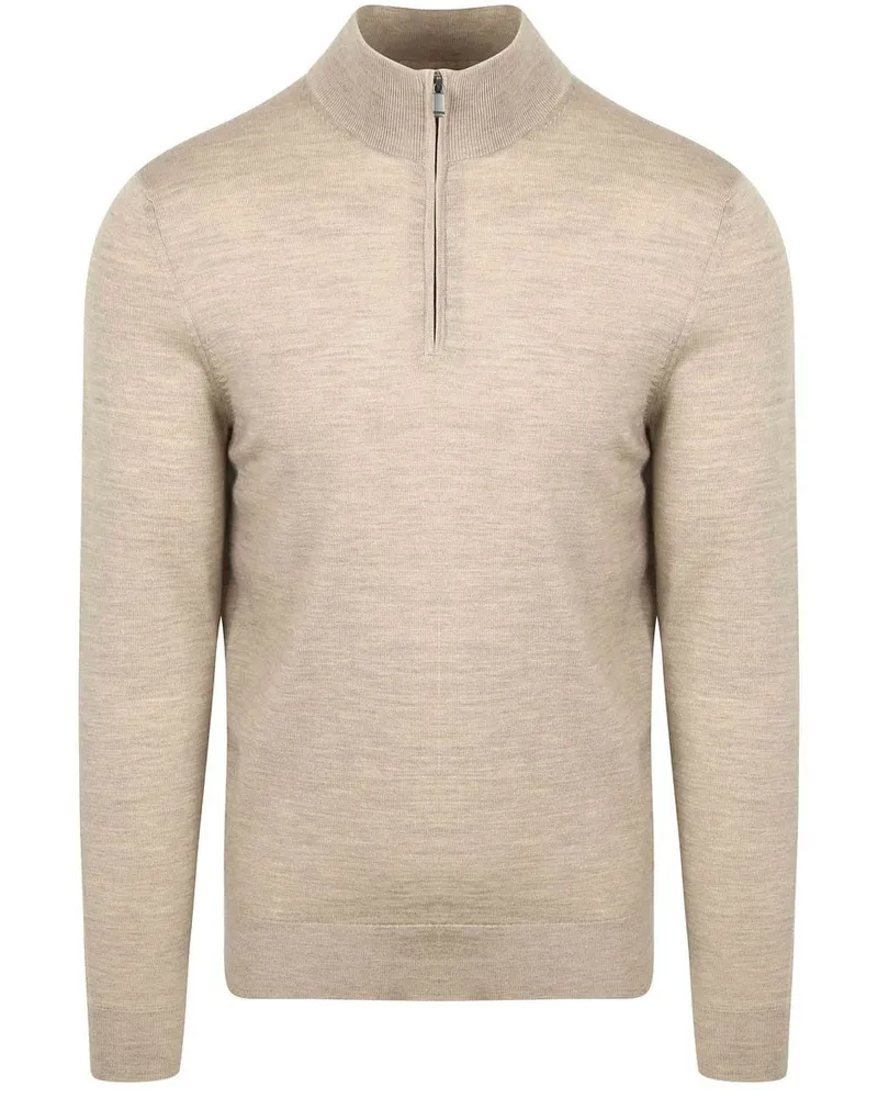 Suitable Merino Half Zip Pullover Sand Beige
