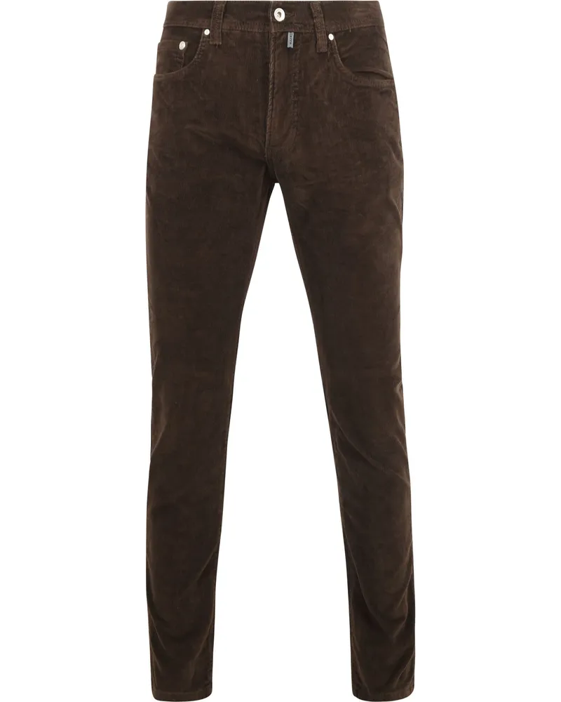 Pierre Cardin Trousers Lyon Future Flex Corduroy Braun Braun