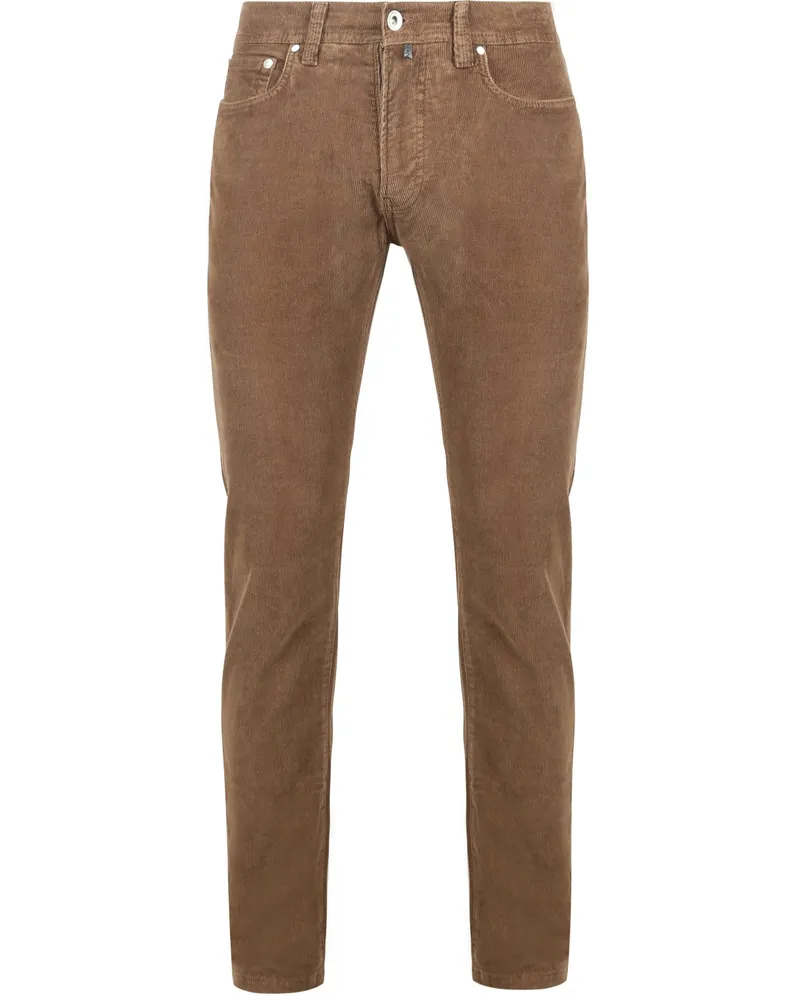 Pierre Cardin Trousers Lyon Future Flex Corduroy Braun Braun