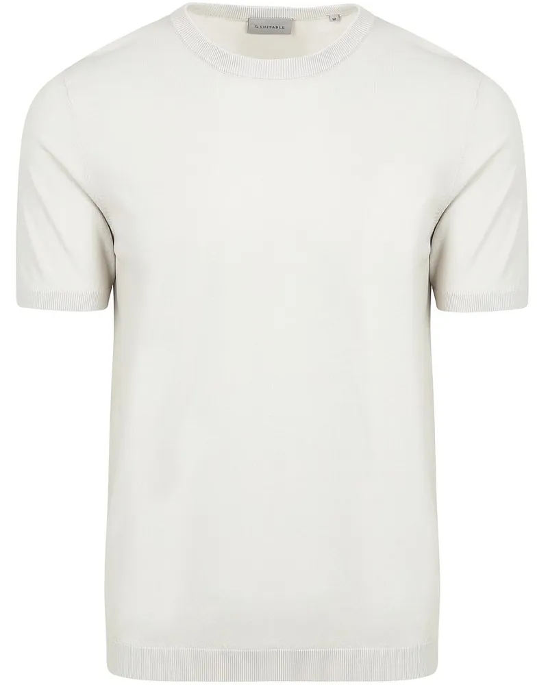 Suitable Knitted T-shirt Wap Ecru Weiß