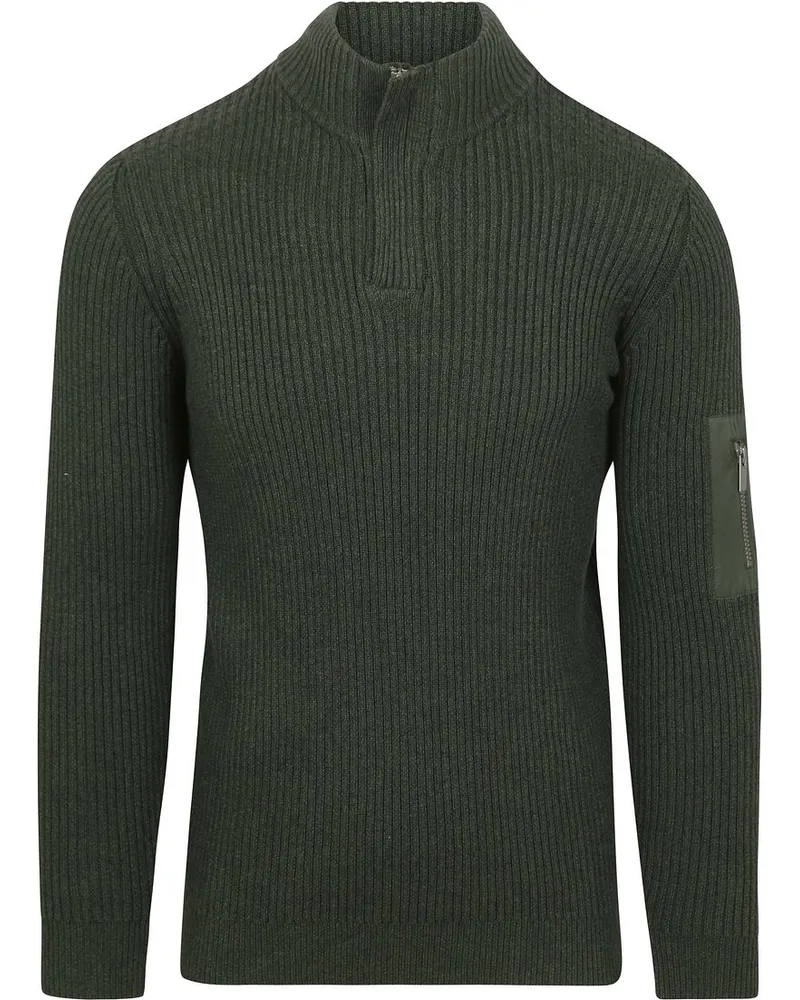 Suitable Mou Half Zip Pullover Dunkelgrün Dunkelgrün